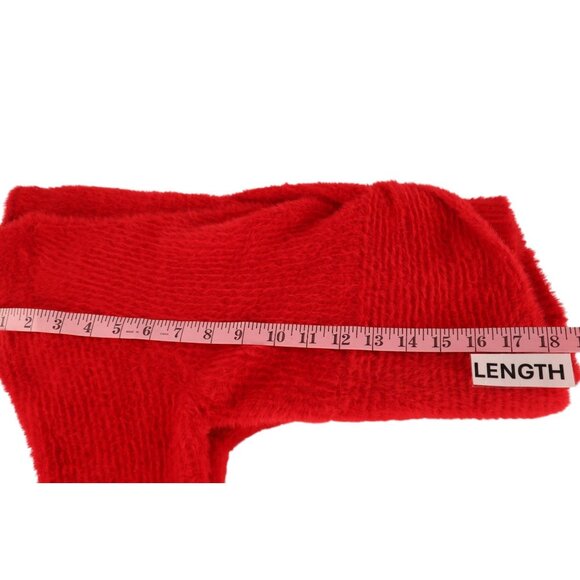 No Boundaries‎ Red Faux Fur Twist Front Sweater Size  XL (16-18) - Picture 10 of 13